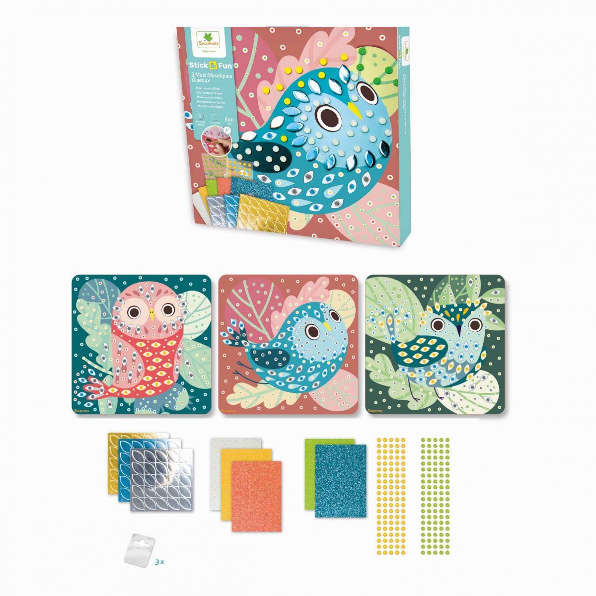 Stick n Fun 3 Maxi Mosaiques - Oiseaux thumbnail