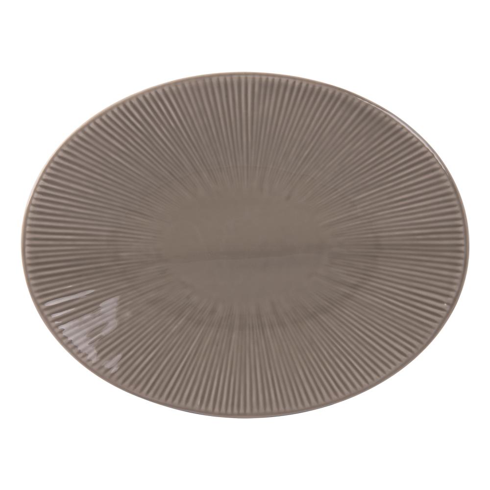 Plat ovale Bohémia 41,5 cm gris thumbnail