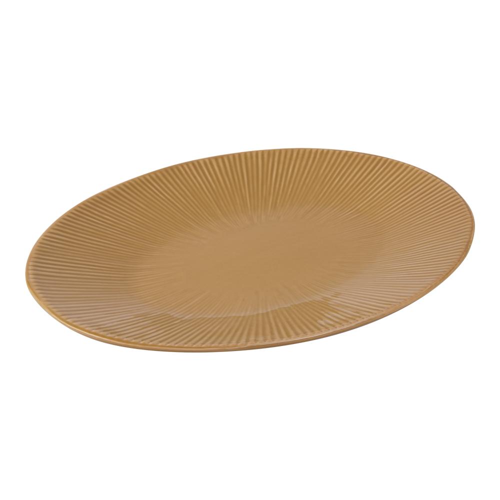 Plat ovale Bohémia 41,5 cm moutarde thumbnail