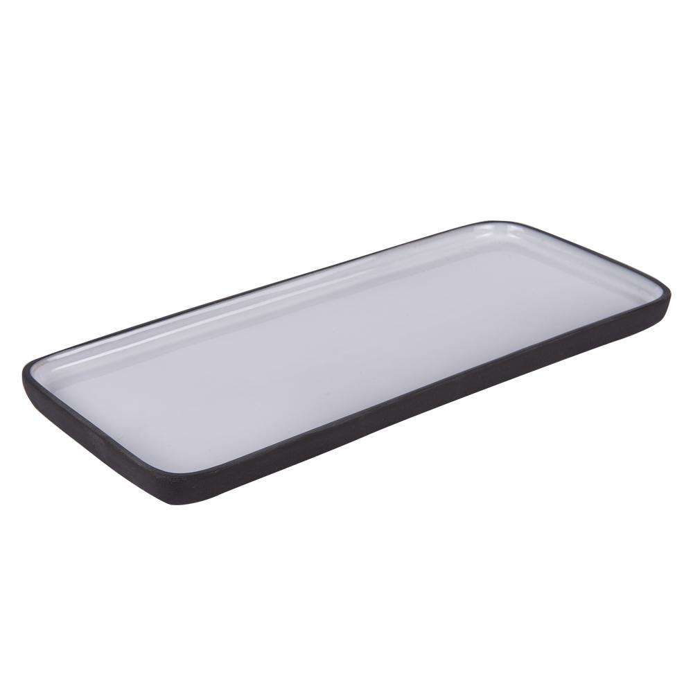 Plat rectangle Tikan 22x12 cm blanc thumbnail
