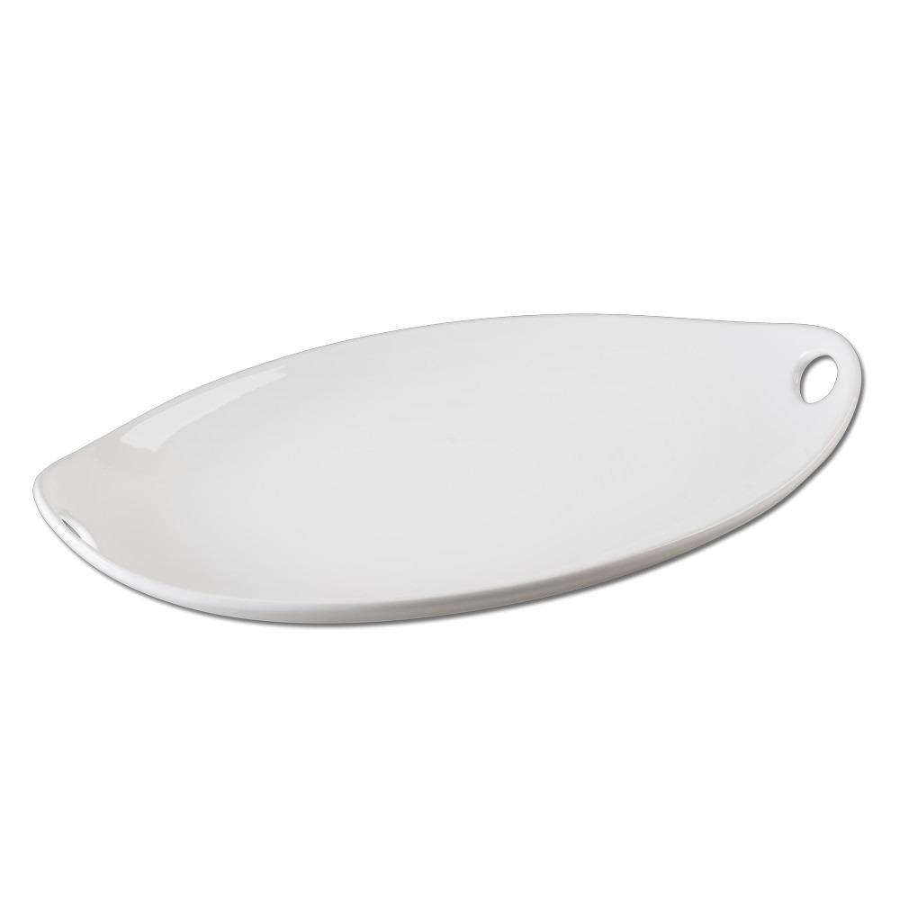 Plat ovale 45x27 blanc artic