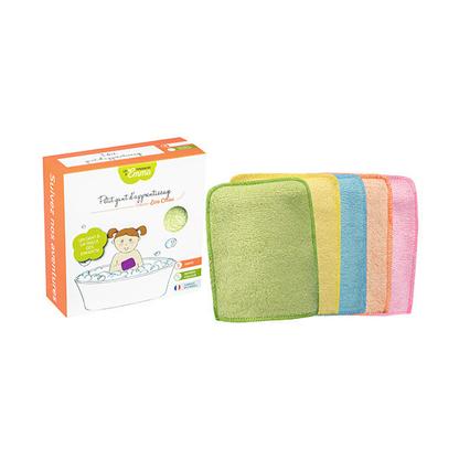 Lot 5 gants de toilette adaptés pour les enfants