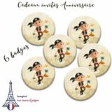 Kit de 6 badges Pirate anniversaire enfant thumbnail