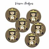 Kit de 6 badges Cléopâtre anniversaire enfant thumbnail