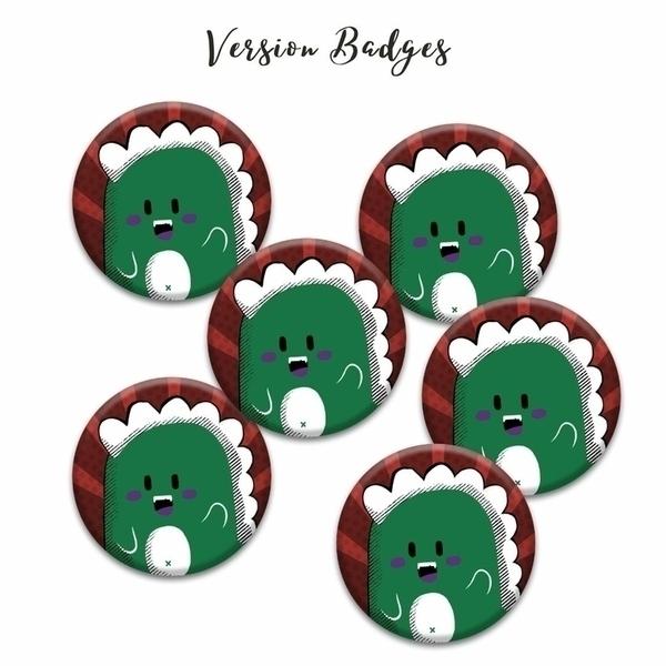 Kit de 6 badges Dinosaure anniversaire enfant thumbnail