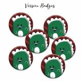 Kit de 6 badges Dinosaure anniversaire enfant thumbnail