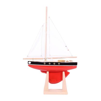 Voilier en bois Tirot Rouge 40 cm pour enfants