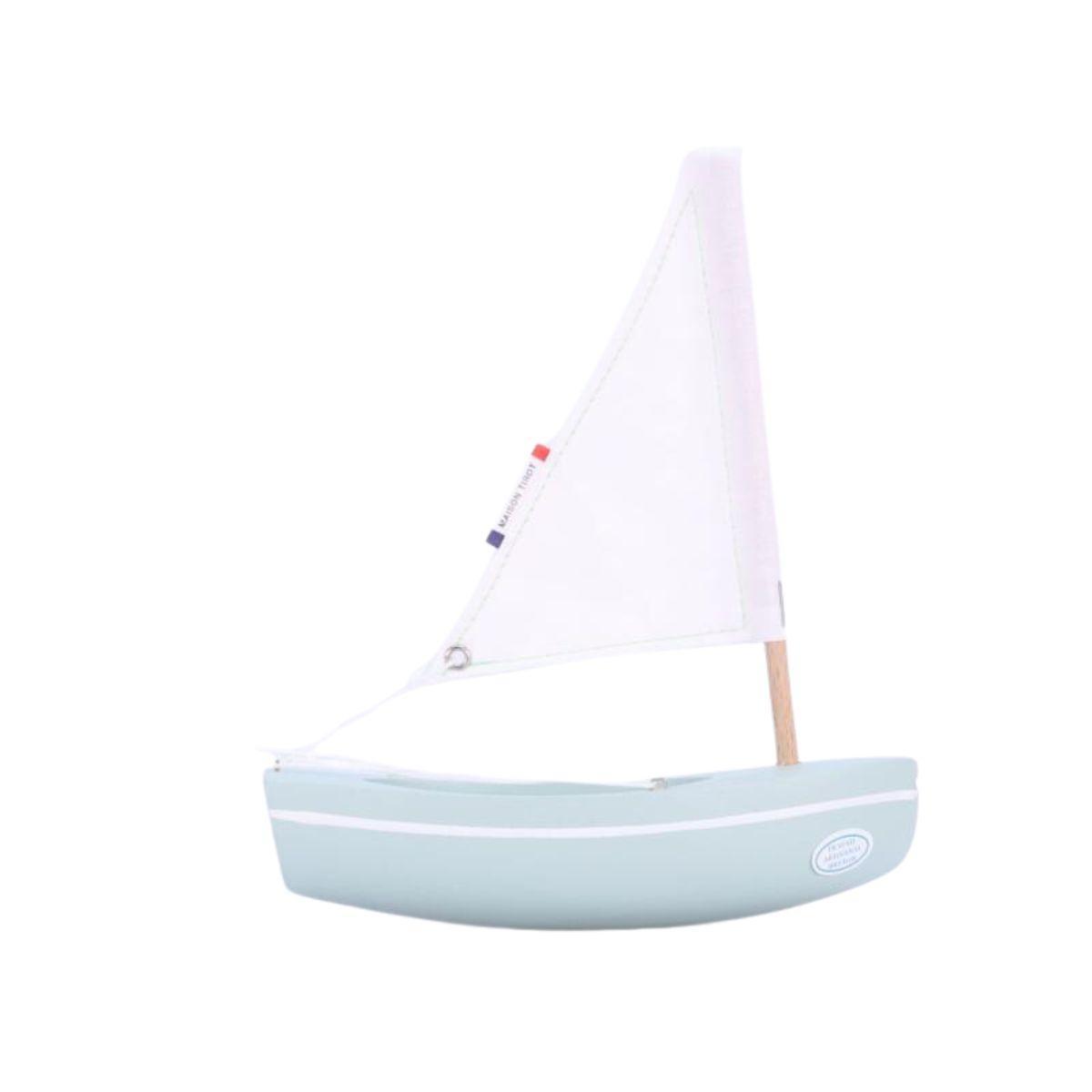 Bateau en Bois Bachi Vert d'Eau 17cm