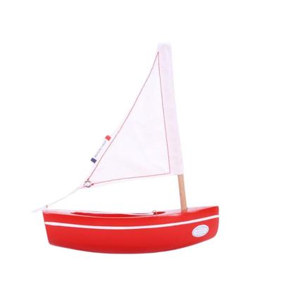 Bateau en bois Bachi Rouge 17 cm