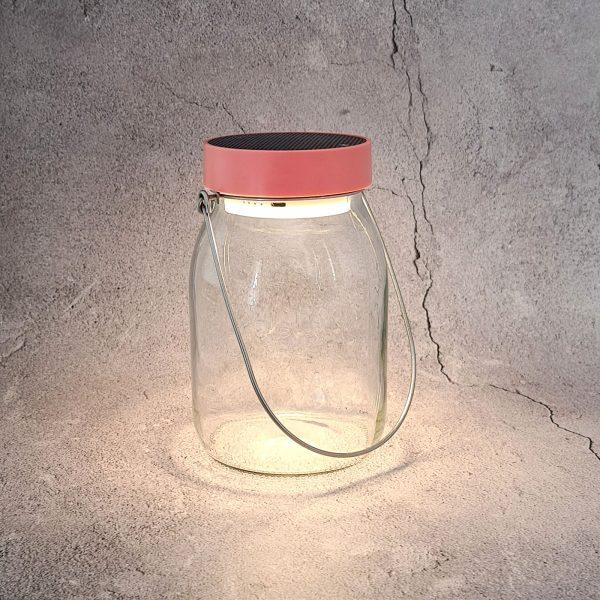 Lampe Solaire Pot de Lait 3,7V Tactile Rose thumbnail