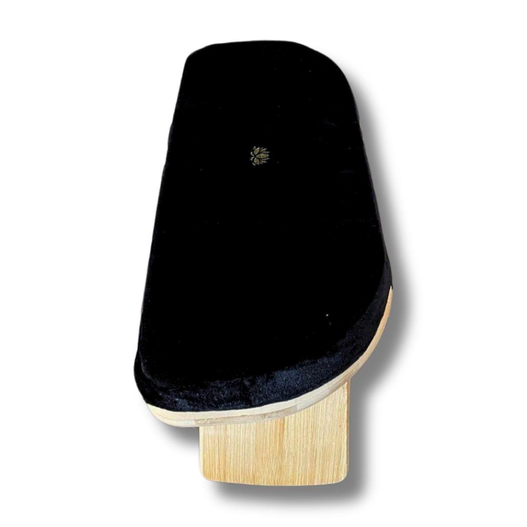 Tortue de Jade Banc de Méditation Pliable Noir Lotus