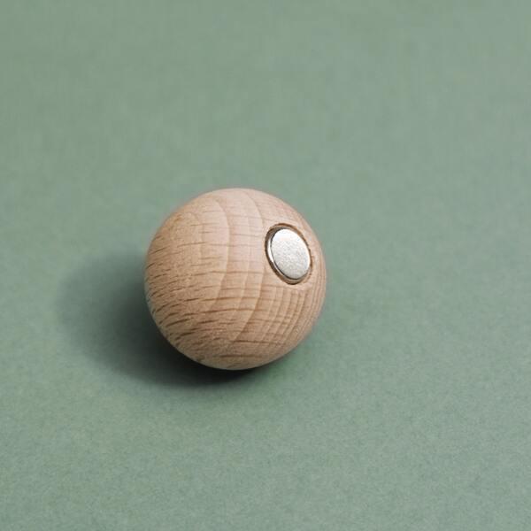 boîte de 6 boules magnétiques en bois - naturel thumbnail