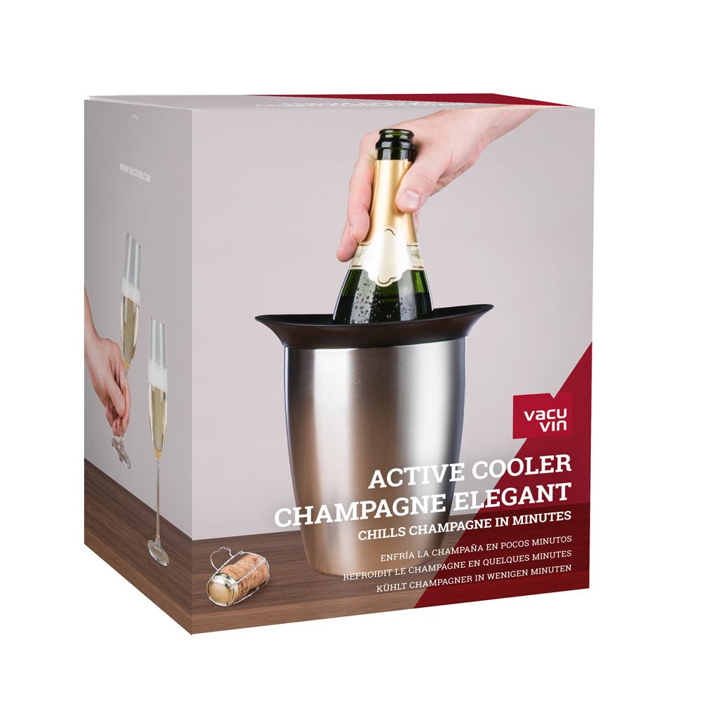 Seau à champagne en acier brosse thumbnail