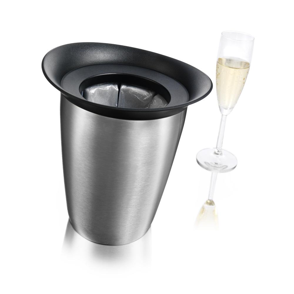 Seau à champagne en acier brosse thumbnail