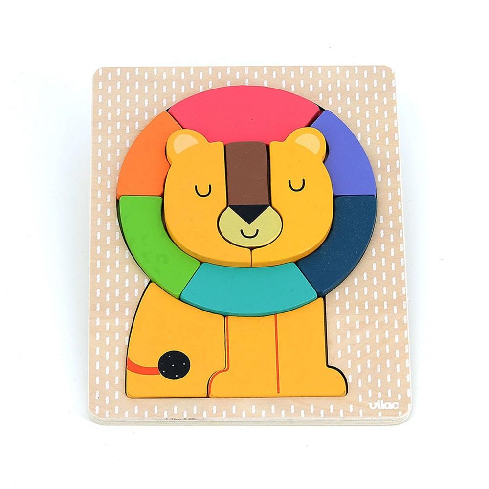 Puzzle encastrement Lion en bois thumbnail