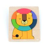 Puzzle encastrement Lion en bois thumbnail