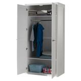Armoire 2 portes Lewis - Blanc thumbnail