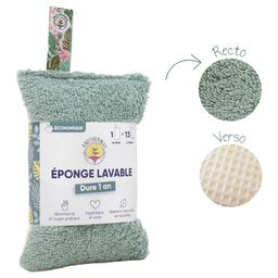 Eponge Lavable et Réutilisable Verte