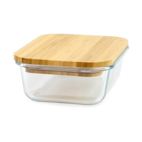 Boîte en verre couvercle bambou 1,4L