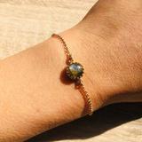 Bracelet Margaux Labradorite grise Or thumbnail