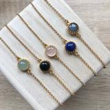 Bracelet Margaux Labradorite grise Or thumbnail