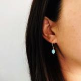 Créoles Mini Candy Amazonite bleue Argent thumbnail