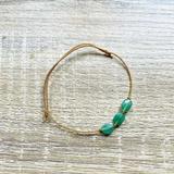 Bracelet Candy Aventurine verte doré thumbnail