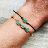 Bracelet Candy Aventurine verte doré thumbnail