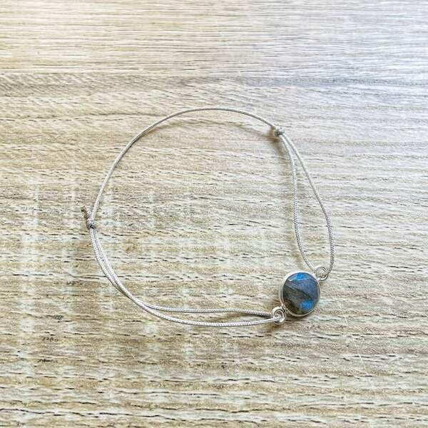 Bracelet Alba Labradorite grise argenté thumbnail