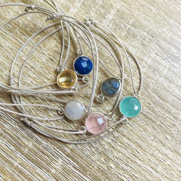 Bracelet Alba Labradorite grise argenté thumbnail