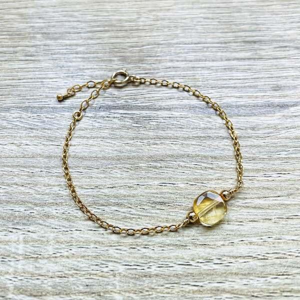 Bracelet Carrie Citrine jaune thumbnail