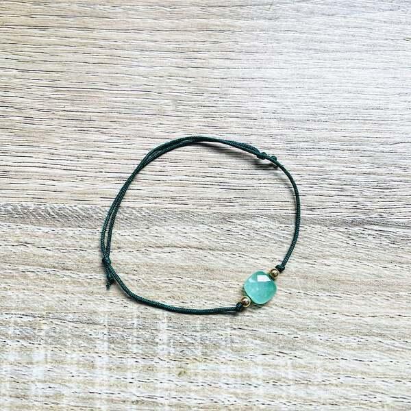 Bracelet réglable Carrie Jade vert thumbnail