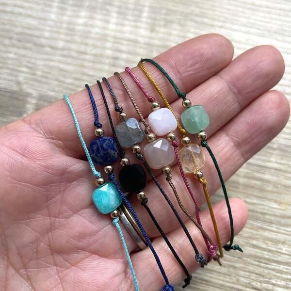 Bracelet réglable Carrie Jade vert thumbnail