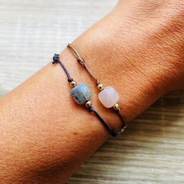 Bracelet réglable Carrie Jade vert thumbnail