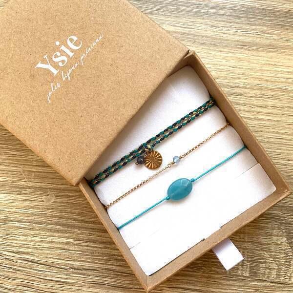 Coffret trio de bracelets Bleus thumbnail