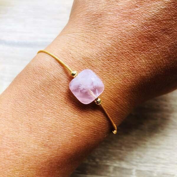 Pochette cadeau barette bracelet Quartz rose thumbnail
