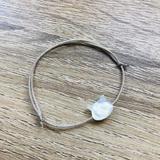 Bracelet Camille Chat nacre enfant argenté thumbnail