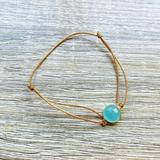Bracelet Alba Calcédoine verte doré thumbnail