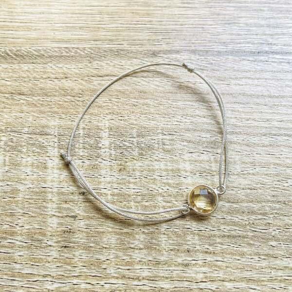Bracelet Alba Citrine jaune argenté thumbnail