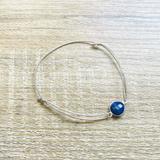 Bracelet Alba Lapis Lazuli bleu argenté thumbnail
