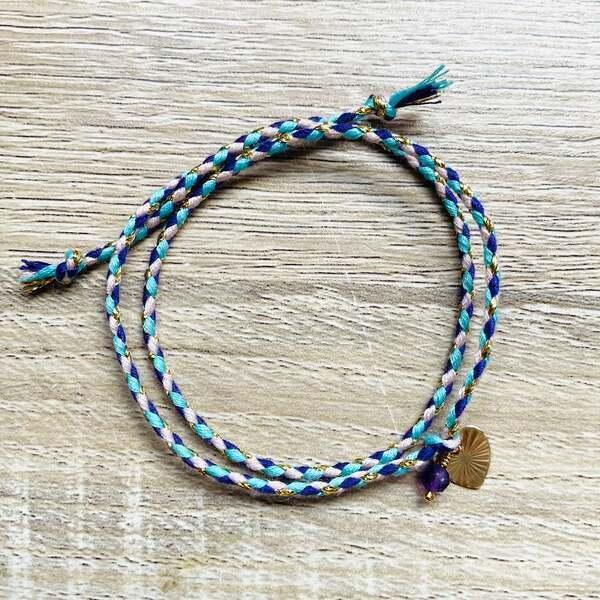 Bracelet Grigri Février Améthyste violet thumbnail