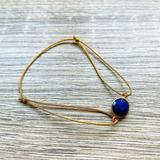 Bracelet Alba Lapis Lazuli bleue doré thumbnail
