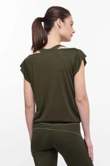 T-shirt de yoga kaki SOFTEE thumbnail