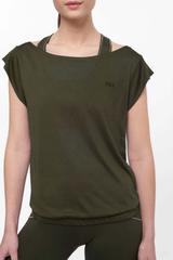 T-shirt de yoga kaki SOFTEE thumbnail