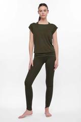 T-shirt de yoga kaki SOFTEE thumbnail