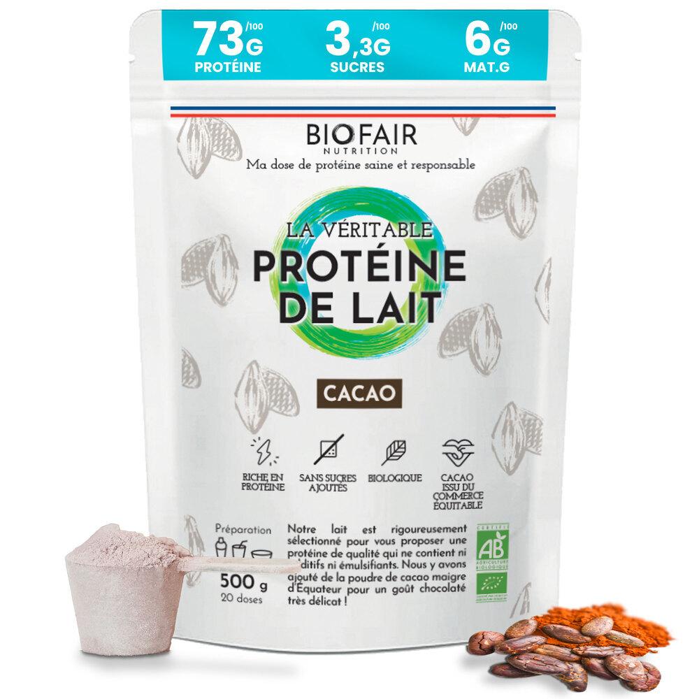 La véritable protéine de lait bio Cacao - 500g thumbnail