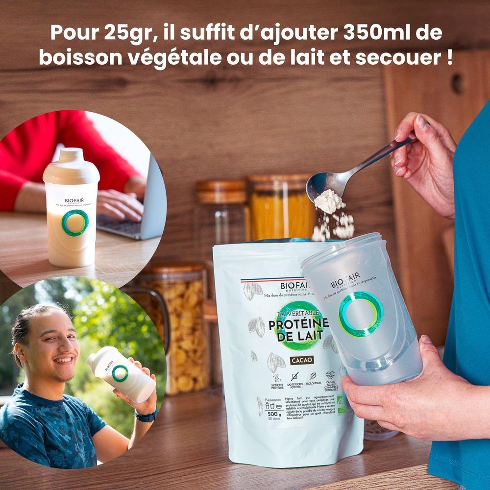 La véritable protéine de lait bio Cacao - 500g thumbnail