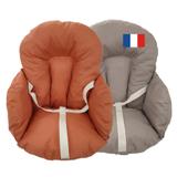 Coussin de chaise haute bébé Coton Enduit - Gris thumbnail