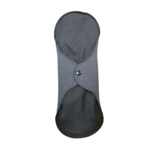 Serviette hygiénique lavable maxi noir/gris thumbnail