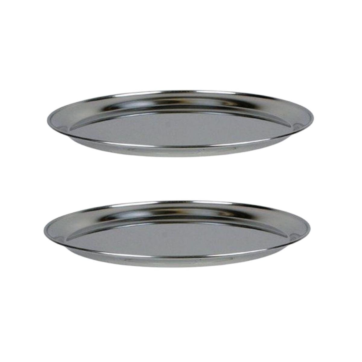 2 plateaux de fruits de mer en inox Ø 36 cm thumbnail